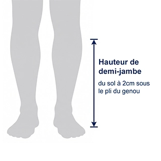 Schéma hauteur demi-jambe