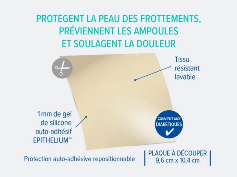 Caractéristiques Plaque de protection anti-ampoules réutilisable